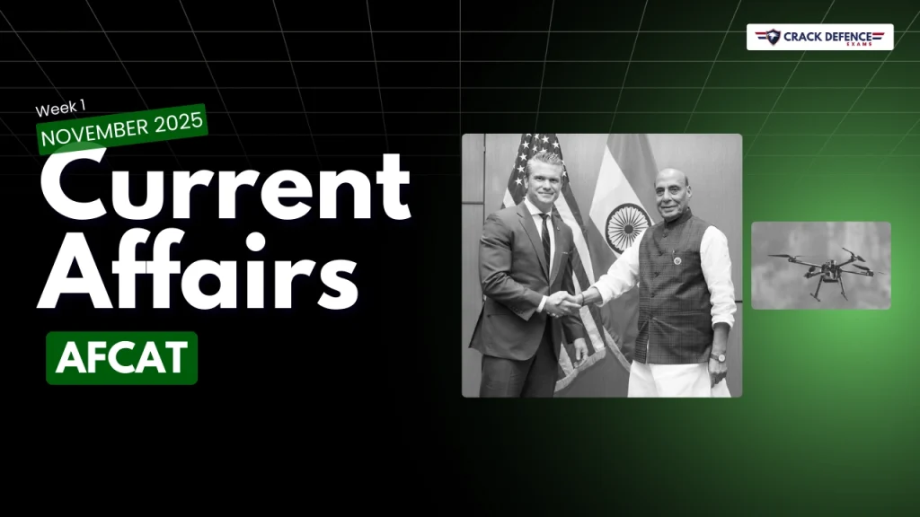 November 2025 - 1st week Current Affairs (AFCAT 2025)