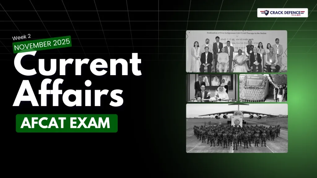 November 2025 – 2nd week Current Affairs (AFCAT 2025)