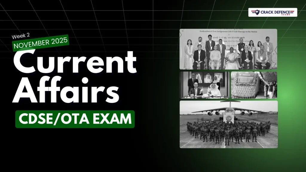 November 2025 – 2nd week Current Affairs (CDSE/OTA)