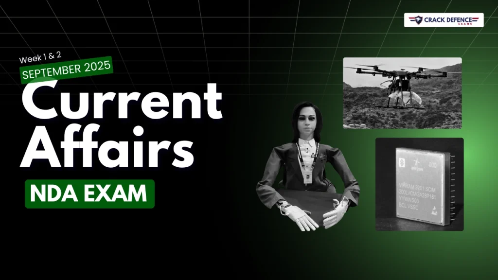 September 2025 1st & 2nd Week Current Affairs 2025 (NDA)