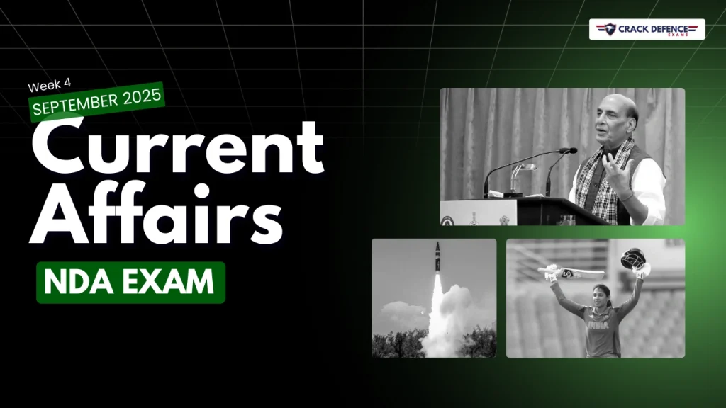 SEPTEMBER 4TH WEEK CURRENT AFFAIRS (NDA – 2025)